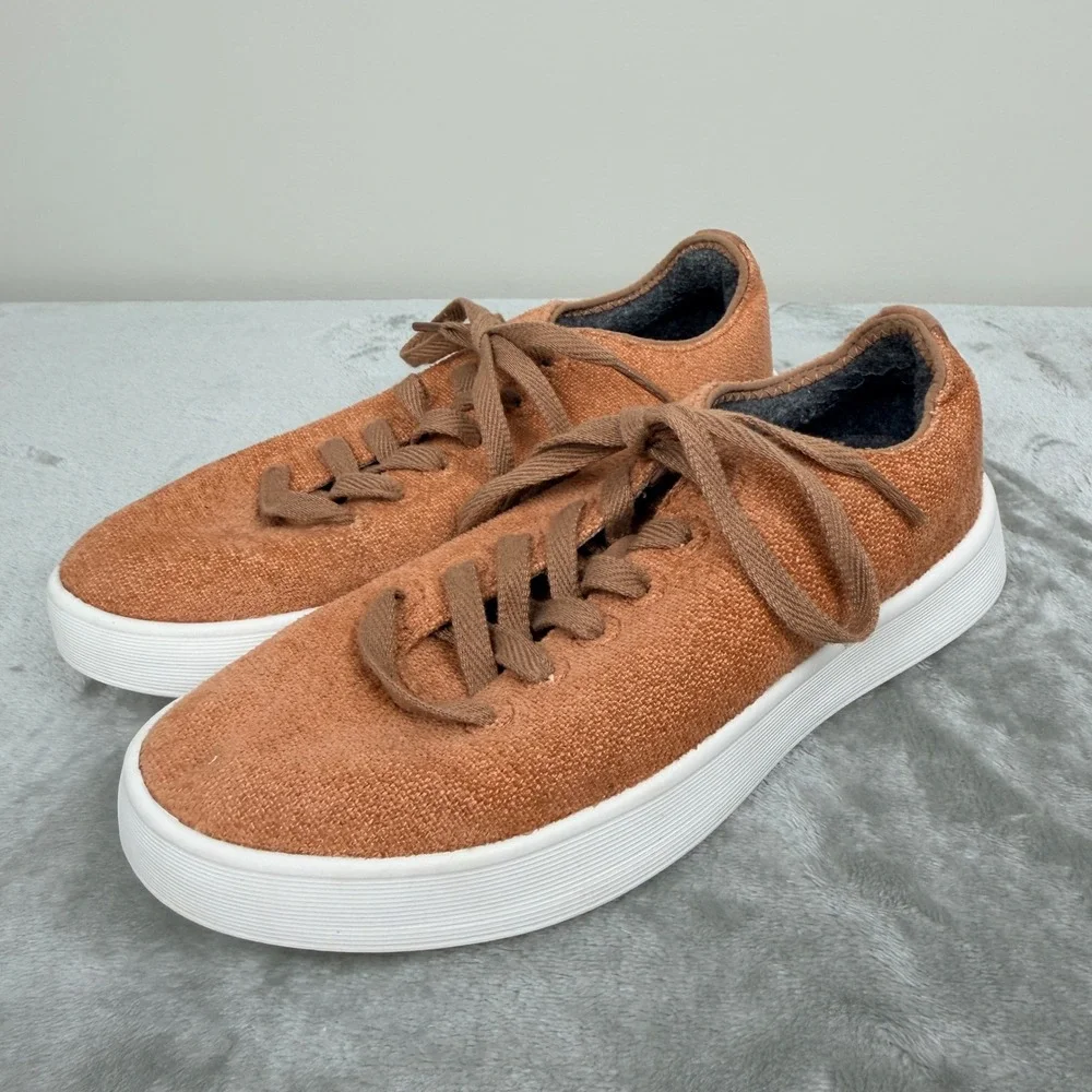 Allbirds Cruiser Velvet Women's 6.5 Sneakers Rust Orange‎ Low Top Lace Up Shoes